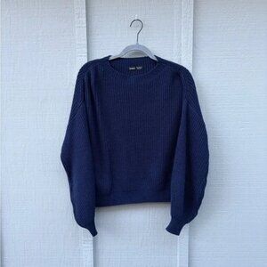SHEIN Navy Blue Women's Knit Sweater